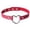 Red, variant on CILENON Punk Leather Neck Chain Collar Heart Love Jewelry Female Neck Clavicle Chain (Black,One Size)