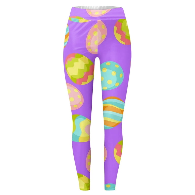 Knosfe Easter Leggings for Women Tummy Control Rabbits High