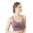 thumbnail image 6 of Baywell Womens Padded Sports Bra Cross Back Bra Workout Strappy Bra Seamless Comfortable Yoga Bra 3 Pack Purple S-XL, 6 of 8