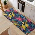 thumbnail image 5 of Colorful Dinosaurs Tropical Floral Pattern Kitchen Rug Mat,Kitchen Runner Rugs Non Skid Washable,Decorative Kitchen Floor Mats for Kitchen,Sink,Laundry,17"x47.2", 5 of 7