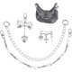 thumbnail image 1 of 4 piezas de colgantes plateados 4 en 1 para bolsos: cadenas extensoras para asas de bolso, colgantes con lazo, correas decorativas para bolsos (repuesto)., 1 of 5