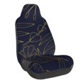 thumbnail image 1 of Wukai Copper-Gold Gloss Outline Flower Full Set Car Seat Covers with Soft Padding Universal Auto Front Seats Protector and Cushion Mat, 1 of 5