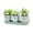Light Green, variant on Indoor Herb Planter Set - Galvanized Windowsill Garden Pots with Tray & Drainage, Set of 3 Metal Window Planters for Kitchen & Outdoor Use, Silver