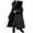 Black Long Puffer Coat, variant on Women's Winter Long Puffer Coat Long Sleeve Warm Thick Parka Jacket with Removable Faux Fur Hood 2024 Fashion Outwear Black XL