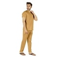 thumbnail image 2 of Inkmeso Solid Nightwear Set For Mens Tshirt And Pants Pajama Set Short Sleeve Pjs Loungewear Set, 2 of 8