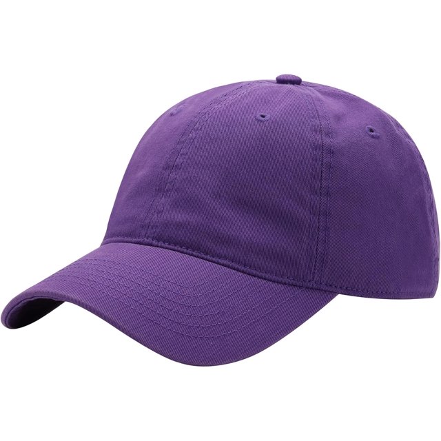 Plain Washed Baseball Cap - Retro Adjustable Cotton Hat, Vintage Structured Golf Dad Cap for Men Women