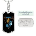 thumbnail image 2 of Aquarius Stainless Steel or 18k Gold Premium Swivel Dog Tag Keychain, 2 of 10