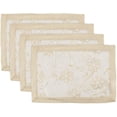 thumbnail image 2 of Fennco Styles Printed Snowflake & Ribbon Semi-Sheer Placemats 14" W x 20 L, Set of 4 - Gold Table Mats for Home, Dining Room, Banquets, Christmas and Special Events, 2 of 4
