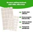thumbnail image 4 of Alientape Strips Double Sided Tape Multipurpose Removable Adhesive Transparent Grip Mounting Strips 48 Pcs, 4 of 7