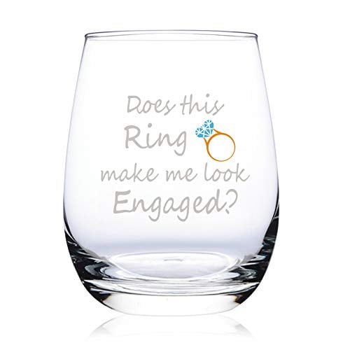 Bridal Shower Happy Marriage Wedding Anniversary Day New Year Presents Gifffted I Do Wine Glasses His and Hers Funny Engagement Gift Ideas For Couples Married Couple Gifts Women Her Bride Groom 