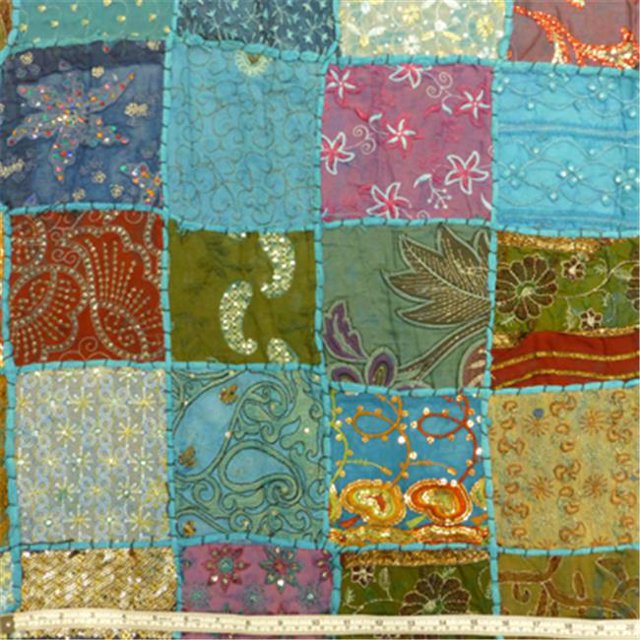 Textile Créations VAG-228 Vagabond- Turq avec Dos Noir