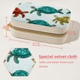 thumbnail image 5 of Sea Turtle Velvet Portable Storage Box with Removable Compartment – Jewelry Display, Earring Holder, Necklace Holder – Great Gift, 5 of 7