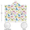 thumbnail image 3 of Wearable Blanket,Colorful Cartoon Dinosaurs Repeated Scenery Pattern Hooded Wearable Flannel Blanket for Adults & Teens,Winter Poncho Shawl Wrap Cape Cozy Anti-Pill,50"x60", 3 of 5
