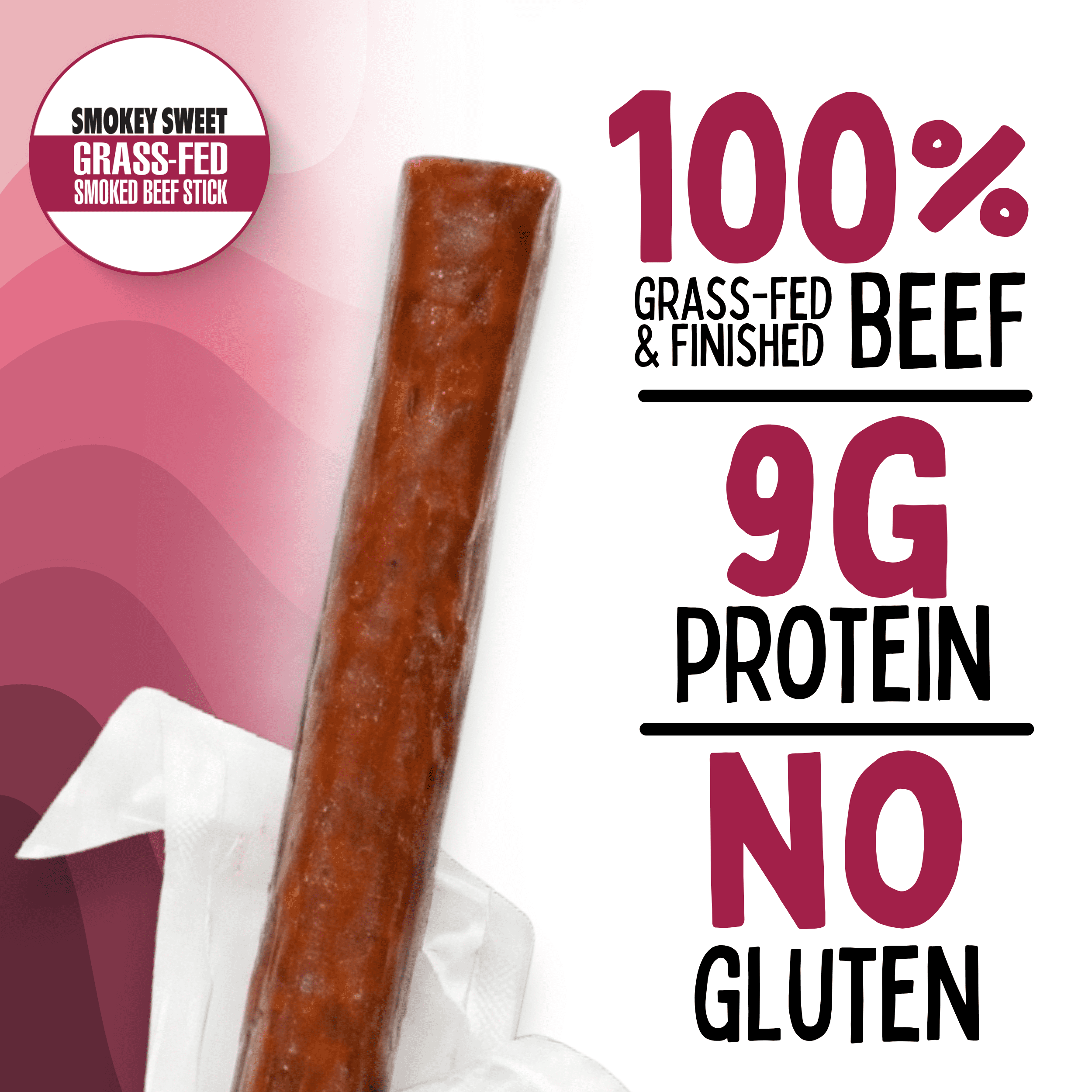 Smokey Sweet, Sogo Snacks, Grass Fed Beef Sticks. No Artificial Nitrates, Nuts or MSG. Gluten, Soy, Dairy Free Beef Jerky. Low Calorie High Protein Meat Stick. Paleo & Keto Snack (24 Cnt)