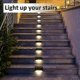 thumbnail image 4 of 26-27 Pack of 16 solar powered outdoor garden lights, waterproof LED lights for outdoor stairs, steps, fences, paths, decking and driveways, warm whit, 4 of 5