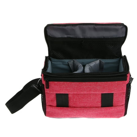 unbranded Portable Camera Bag Multi-pocket Camera Bag 26.50X14.50X20.00CM Pink