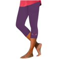 thumbnail image 5 of Sakmal Workout Womens Leggings High Waisted Purple Plus Size Soft Yoga Pants 7/8th Gym Gemstone Leggings, 5 of 5