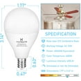 thumbnail image 2 of LED Ceiling Fan Light Bulbs 120V 60W Light Bulb Equivalent, E12 Candelabra Base LED Light Bulbs Natural White 4000K, 600LM E12 Small Base LED Light Bulbs for Ceiling Fans, Non-Dimmable, 8 Pack, 2 of 9