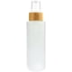 thumbnail image 2 of Botellas de vidrio con tapa de bambú de vidrio esmerilado |Con embalaje de regalo |Pequeños dispensadores vacíos para cosméticos y aceites, 2 of 6