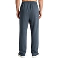 thumbnail image 5 of Mens Athletic Pants Breathable Slim Fit Drawstring Waist Stretch Casual Trousers Straight Leg Active Jogger Pants Dark Gray XL, 5 of 7