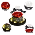 thumbnail image 3 of Eternal Flower rose decoration with lamp love glass cover rose dried flower holiday gift Birthday gift for family and friends-red, 3 of 5