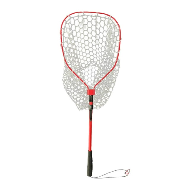 Shengyu Filet Télescopique de Pêche et de Débarquement Outil de Pêche Fiable Filet Léger Enfants et Plein Air Crabes Libellule Rouge 94x35cm
