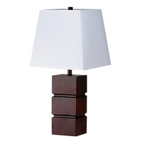 ORE International Table Lamp, Walnut