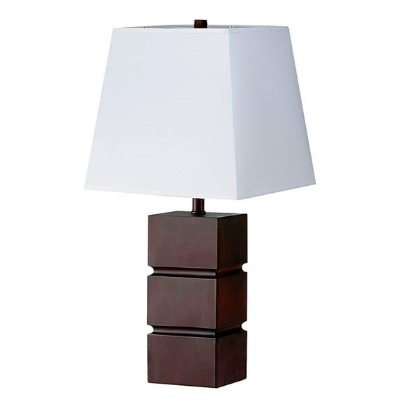 ORE International Table Lamp, Walnut