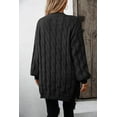 thumbnail image 5 of KOITHOT Womens Open Front Cardigan Fashion Button Down Cable Knit Casual Outwear Coats, 5 of 7