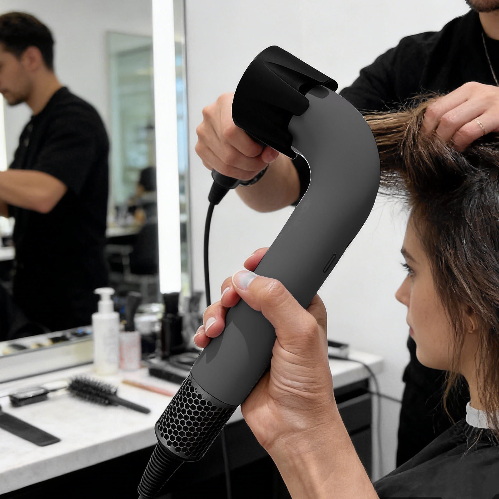 RENACLIPY Protective Grey Silicone Dryer Top Cover with Non Slip Grip and Precise Button Access