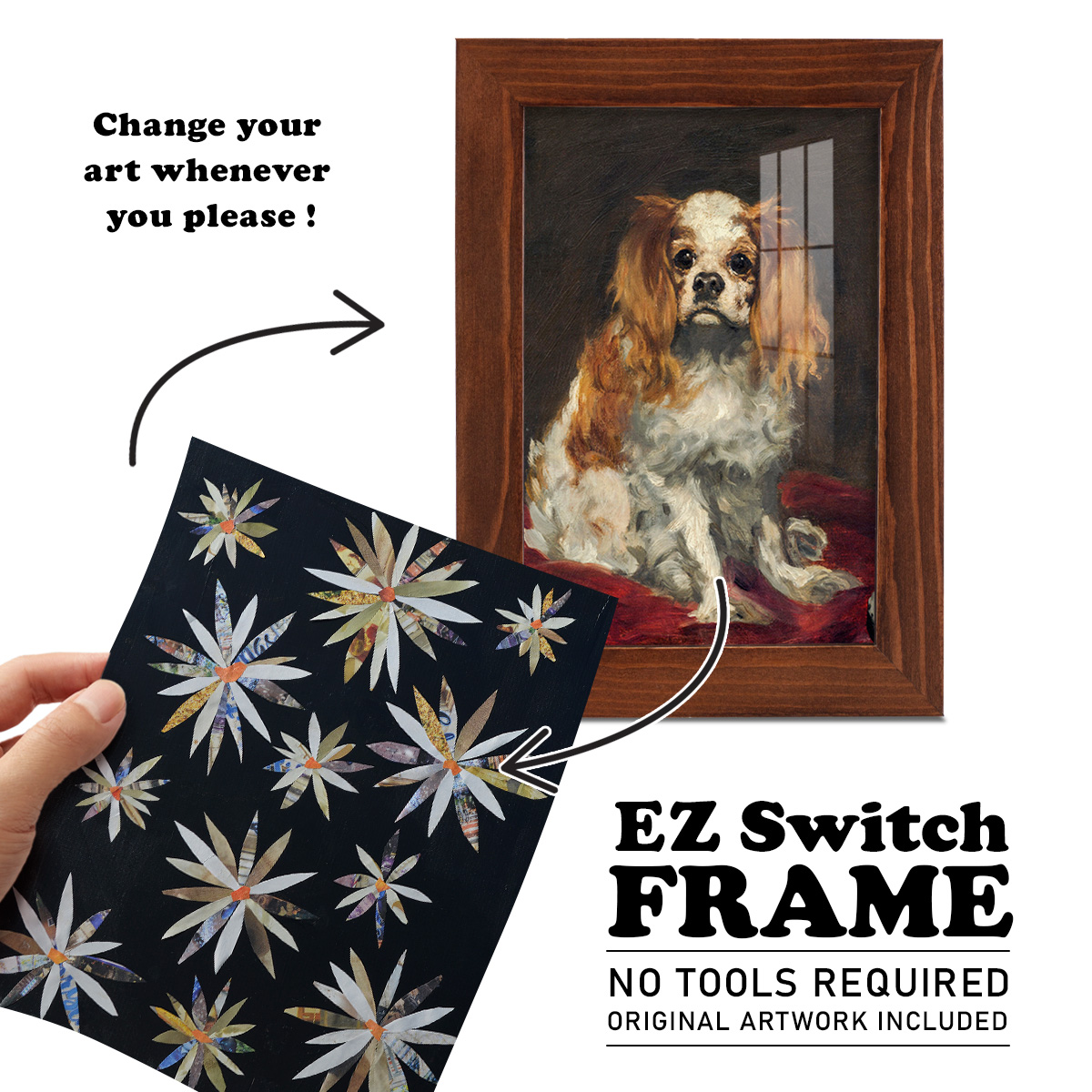 Starburst Too I - Framed Print w/glass - Chestnut