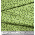 thumbnail image 3 of Soimoi Green Cotton Duck Fabric Octagon Art Geometric Print Fabric by the Yard 42 Inch Wide, 3 of 3