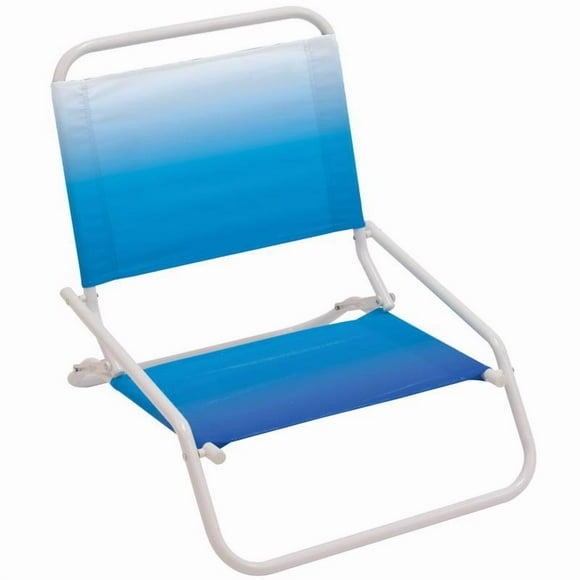 Chaise de Plage Bleu/blanc (Lot de 1)