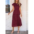 thumbnail image 3 of Vestido midi PRETTYGARDEN con estampado floral de verano 2025 para mujer, 3 of 9