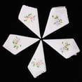 thumbnail image 2 of Pañuelos de Encaje de algodón bordado de flor blanca Sunnimix 5 piezas, 2 of 8