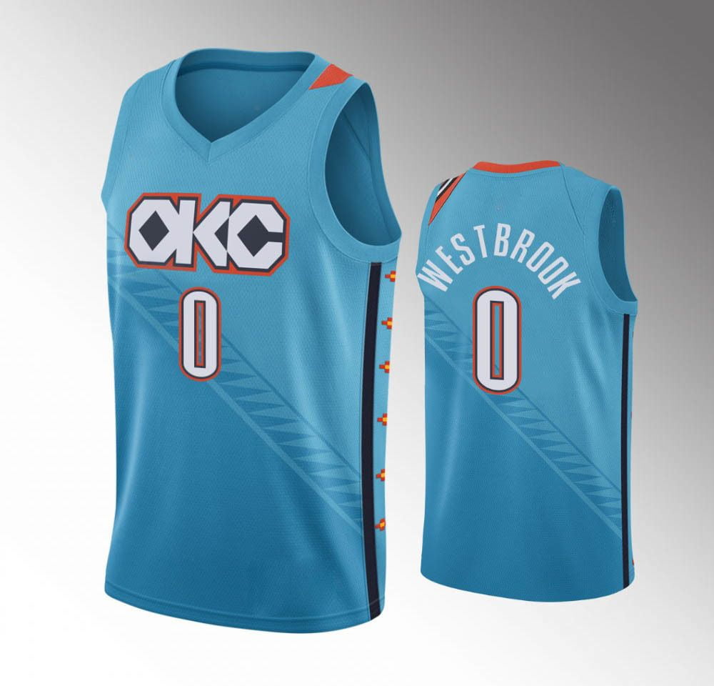 Nike NBA Basketball Jersey SW Fan Edition Oklahoma City Thunder Paul George No. 13 Blue (No. 3/Men's/Fans Edition) 864497-409 US M