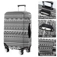 thumbnail image 5 of Black Geometric Triangle Striped Pattern Luggage Cover Fashion Suitcase Cover Baggage Covers Fit 25-28 Inch Luggage (Go Travel), 5 of 5