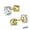 Gold, variant on 1 Pair Stainless Steel Stud Earrings CZ Ear Studs Helix Conch Piercings Jewelry-Silver-4mm&2pcs