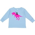 thumbnail image 3 of Inktastic Princess Riding Her T-rex Girls Long Sleeve Toddler T-Shirt, 3 of 5