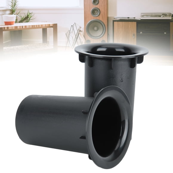 T9 6 To10 Inch Subwoofer Bass Speaker Ports Vent Connectors, 71mm Hole Inverter Tubes, ABS Plastic Material, Smooth Inner Wall Horn Mouth Design for Enhanced Bass Effect