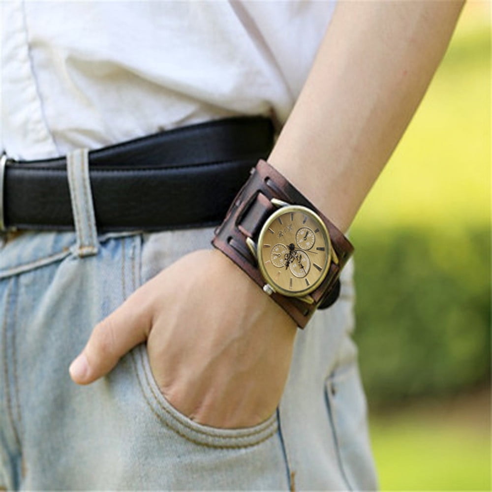 Top more than 170 leather bracelet watch mens best