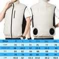 thumbnail image 2 of Chaleco de aire acondicionado con dos ventiladores para camping de verano (Albaricoque 4XL), 2 of 9