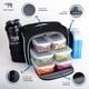 thumbnail image 2 of MOCHILA LONCHERA TERMICA AISLADA CON 6 CONTENEDORES ANTIGOTEO DE 600ML Y 400 ML, APTOS PARA MICROONDAS Y CONGELADOR, INCLUYE VASO MEZCLADOR, PASTILLERO Y HIELO REUSABLE, 2 of 7