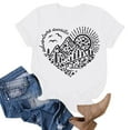 thumbnail image 2 of Women Summer Tops Women Adventure Awaits Outdoor Graphic Tee Shirt Kindness Heart Printed Hike Nature Travel Shirt Workout Tops Womens Short Short Sleeve Girl Long Sleeve T Tunic for White 2XL, 2 of 4