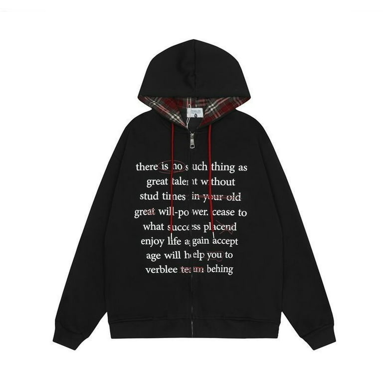 New Plaid Stitching Hooded Sweatshirt New Plaid Stitching Hooded Sweatshirt