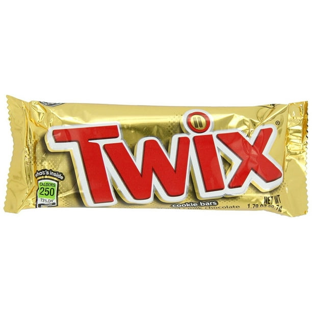 72 PACKS : Twix Chocolate Caramel Cookie Bar 1.79 oz - Walmart.com ...