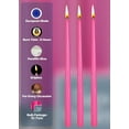 thumbnail image 3 of Hyoola Tall Taper Candles Bulk - 10 Inch Hot Pink Fuchsia Unscented Dripless Taper Candles - 8 Hour Burn Time - 100 Pack, 3 of 8