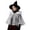 v#42White100, variant on Rggeeun Adults Halloween Witch Short Cape, Mesh Glitter Star Moon Printed Hooded Capes for Halloween Travel Party Fashion Capes,Green,S