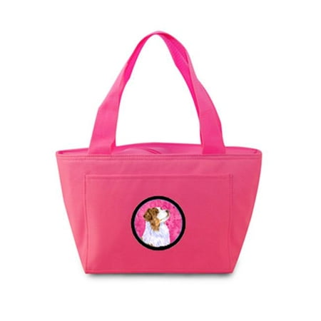 Pink Australian Shepherd Zippered Insulated School Washable And Stylish Lunch Bag (Best Ice Box Australia)