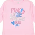 thumbnail image 4 of Inktastic Pink or Blue, Big Brother Loves You Footprints and Heart Boys Long Sleeve Toddler T-Shirt, 4 of 5